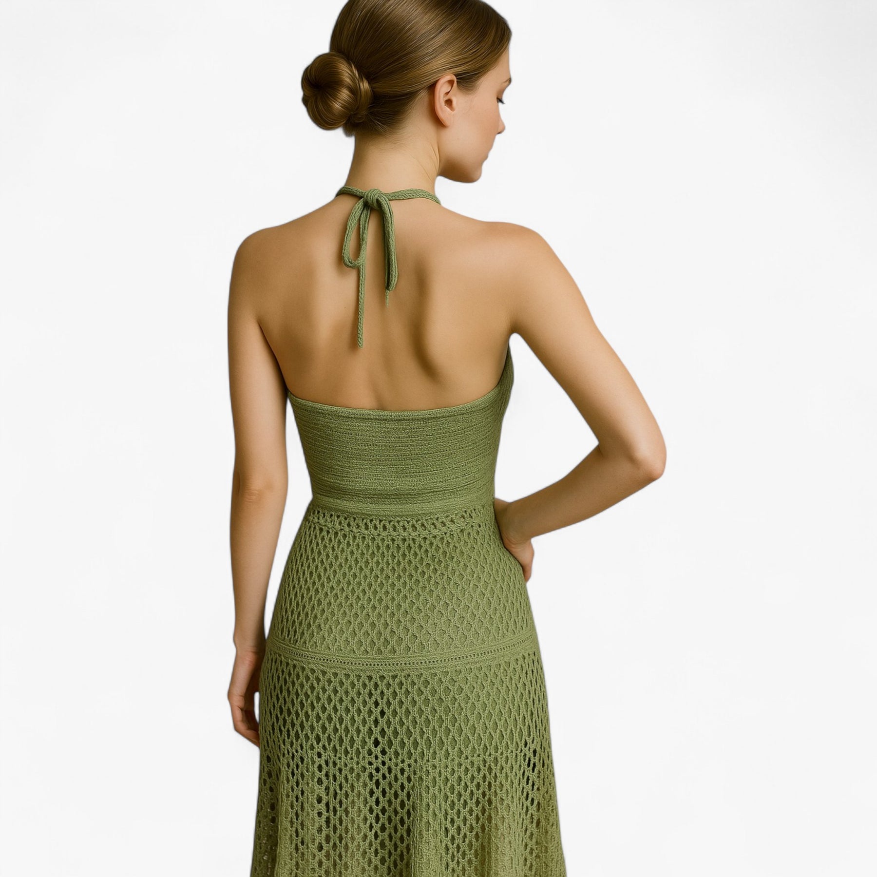 Women's Dress : Alva | Dames Sexy Maxi Jurk met 3D Applicaties in van Pantino