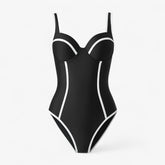 Women's Outfit : Robyn | Dames Slim Fit Badpak voor Elegante Look in Zwart-Wit van Pantino