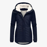 Damesbuitenjassen : Freya | Dames Stijlvol Winterjack in Blauw van Pantino