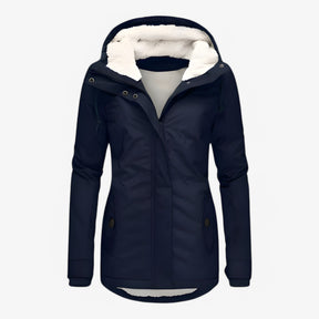 Damesbuitenjassen : Freya | Dames Stijlvol Winterjack in Blauw van Pantino