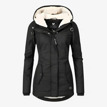Damesbuitenjassen : Freya | Dames Stijlvol Winterjack in Zwart van Pantino