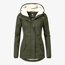Damesbuitenjassen : Freya | Dames Stijlvol Winterjack in Groen van Pantino
