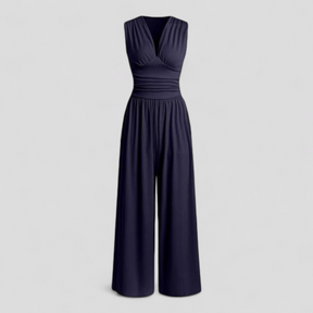 Women Set : Marsilia | Comfy Jumpsuit Dames met Top en Broek in Donkerblauw van Pantino