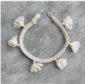 Corda Macramè Decorativa Bianca - Decorazione da Parete Bohemien con Nappa - Cotone