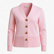 Clothes : Doretta | Comfortabele wollen trui voor dames in Roze van Pantino