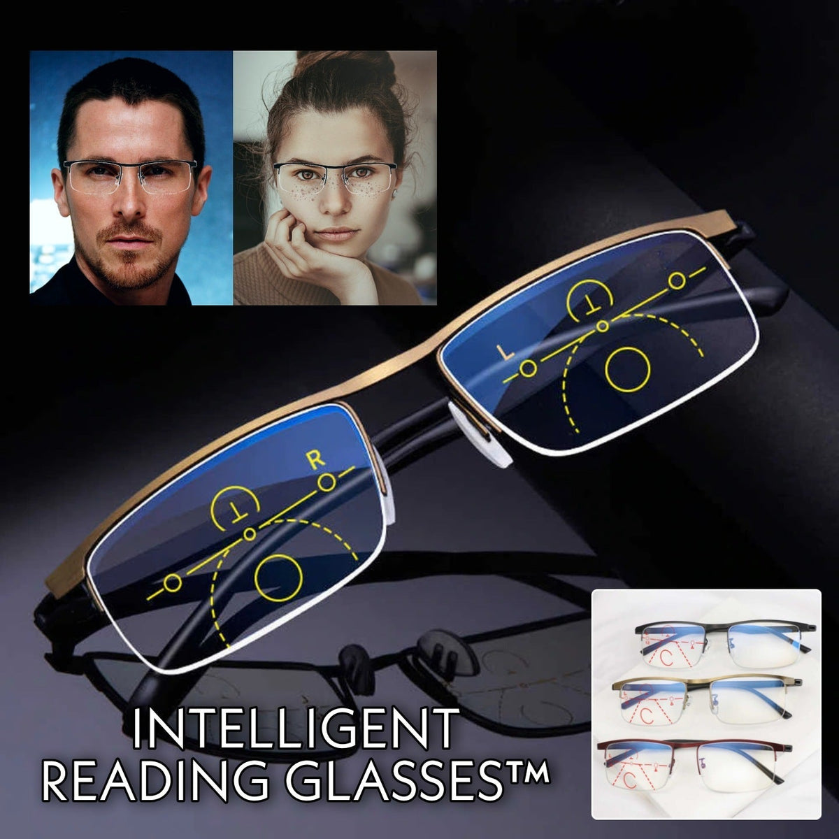 Intelligent Reading Glasses™ - - Eyeglasses - Pantino