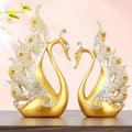MajesticMates - Decoración amantes de cisnes - Dorado