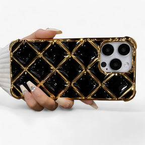 Phone Case : Elena | Luxe Diamond Grid telefoonhoesje in van Pantino