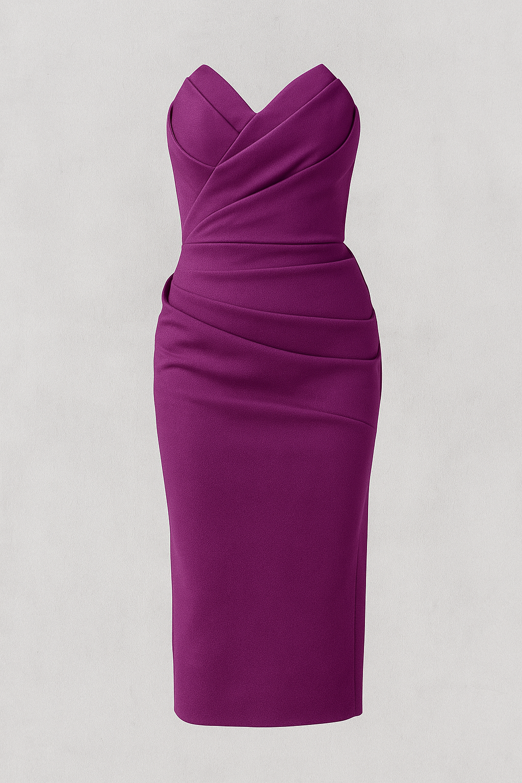 Dress : Emilia | Elegante midi-jurk in Warm roze van Pantino
