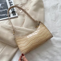 Bolso de hombro retro para mujer beige - Estilo vintage de cuero PU - Cuero PU