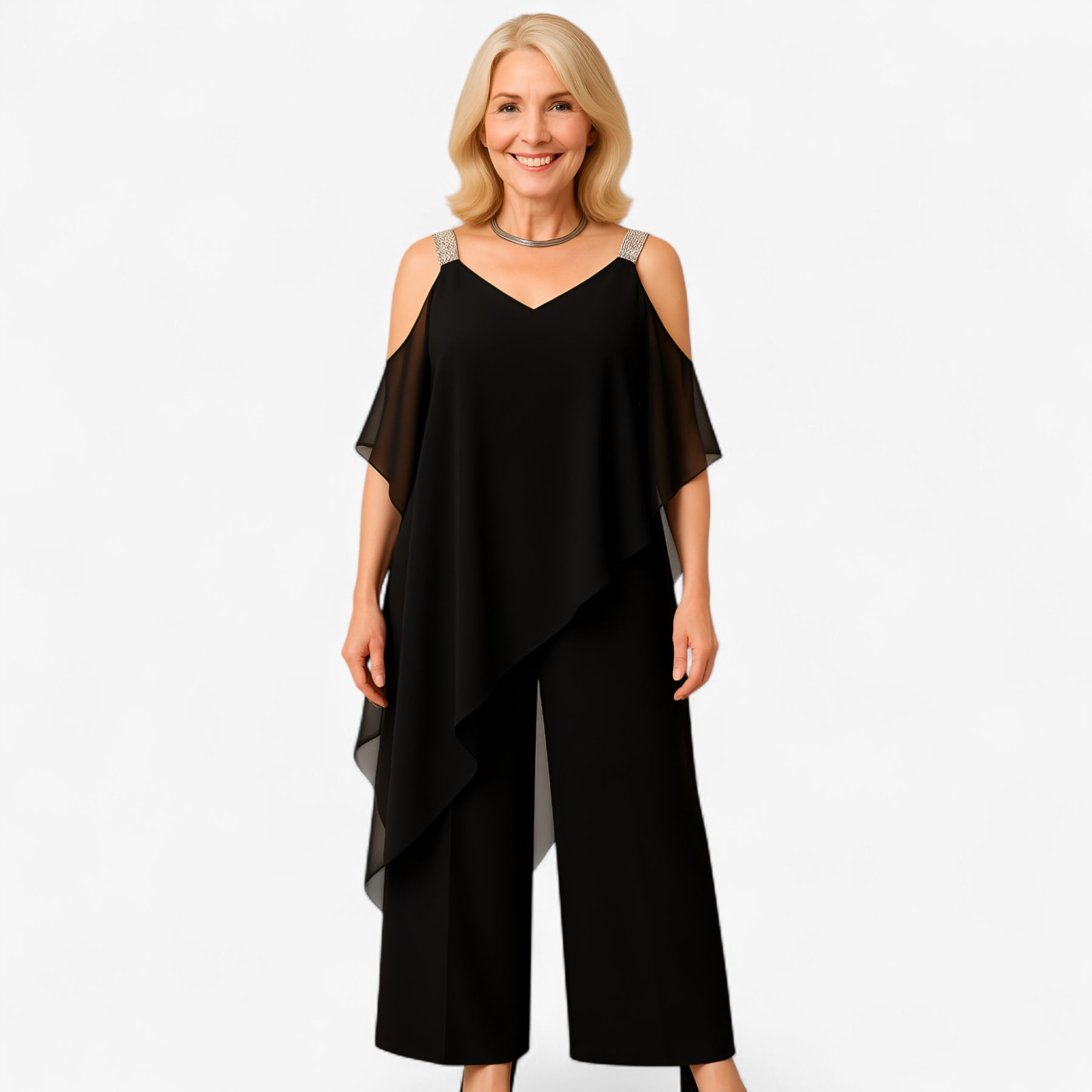 Women's Dress : Malta | Jumpsuit Dames Asymmetrisch Design in van Pantino
