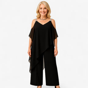 Women's Dress : Malta | Jumpsuit Dames Asymmetrisch Design in van Pantino