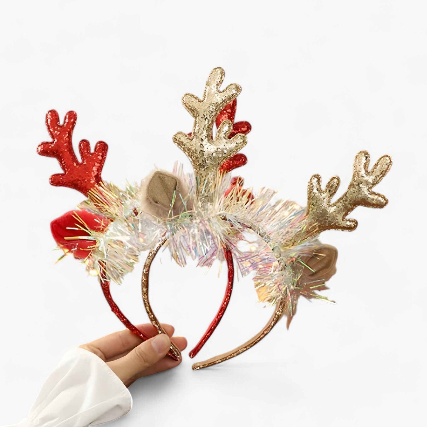 Kostuums & Accessoires : Feestelijke Kersttiara voor Kinderen met Hoorns in van Pantino