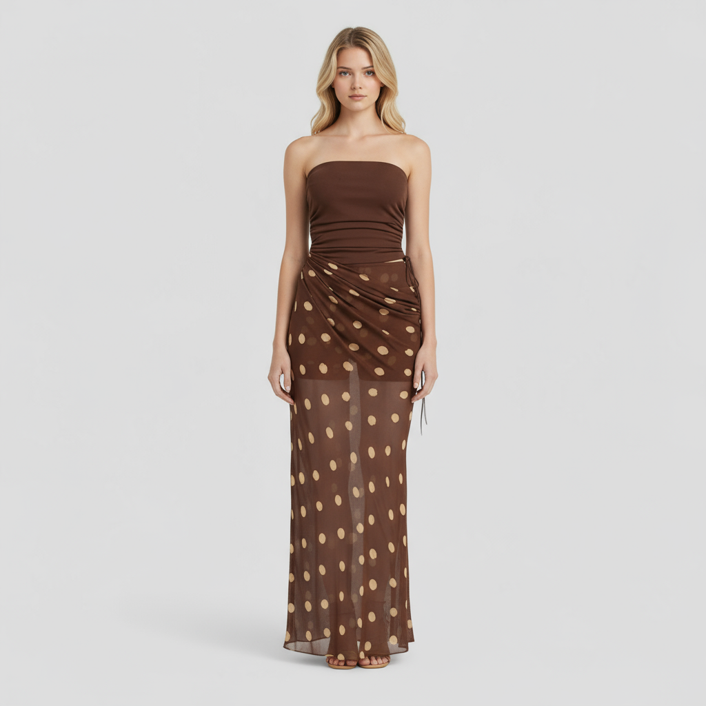 Women Set : Agnesia | Tweedelige Set Dames met Stippen in van Pantino