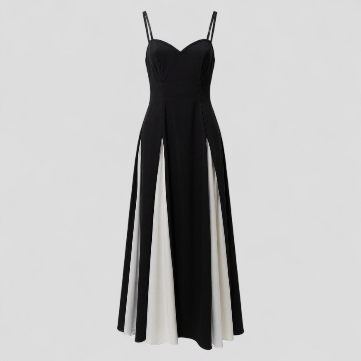 Dress : Alessia | Lange Jurk Dames voor Elegante Avonden in Wit Zwart van Pantino