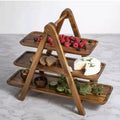 Vassoio da Portata in Legno - Servizio Decorativo per Frutta e Snack - Legno
