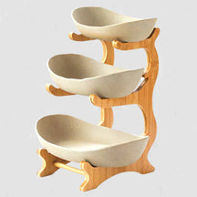 home & garden : FruitStack | Creatieve fruitschaal 3 lagen in Beige van Pantino