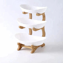 home & garden : FruitStack | Creatieve fruitschaal 3 lagen in Wit van Pantino