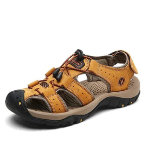 Ruben - Bruine Heren-Sandalen - Gouden - Sandalen - Pantino