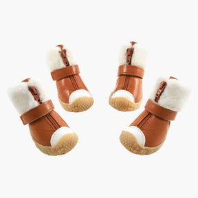 Schoenen : Antislip Hondenschoenen - Bescherming en Grip in Alle Weersomstandigheden - Bruin in Bruin van Pantino
