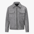 Chaqueta casual para hombre con múltiples bolsillos - Gris