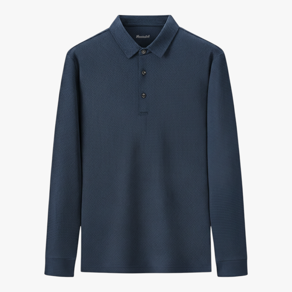 Polo Shirts: Poloshirts : Luis | Casual Poloshirt Met Lange Mouwen in Marineblauw van Pantino