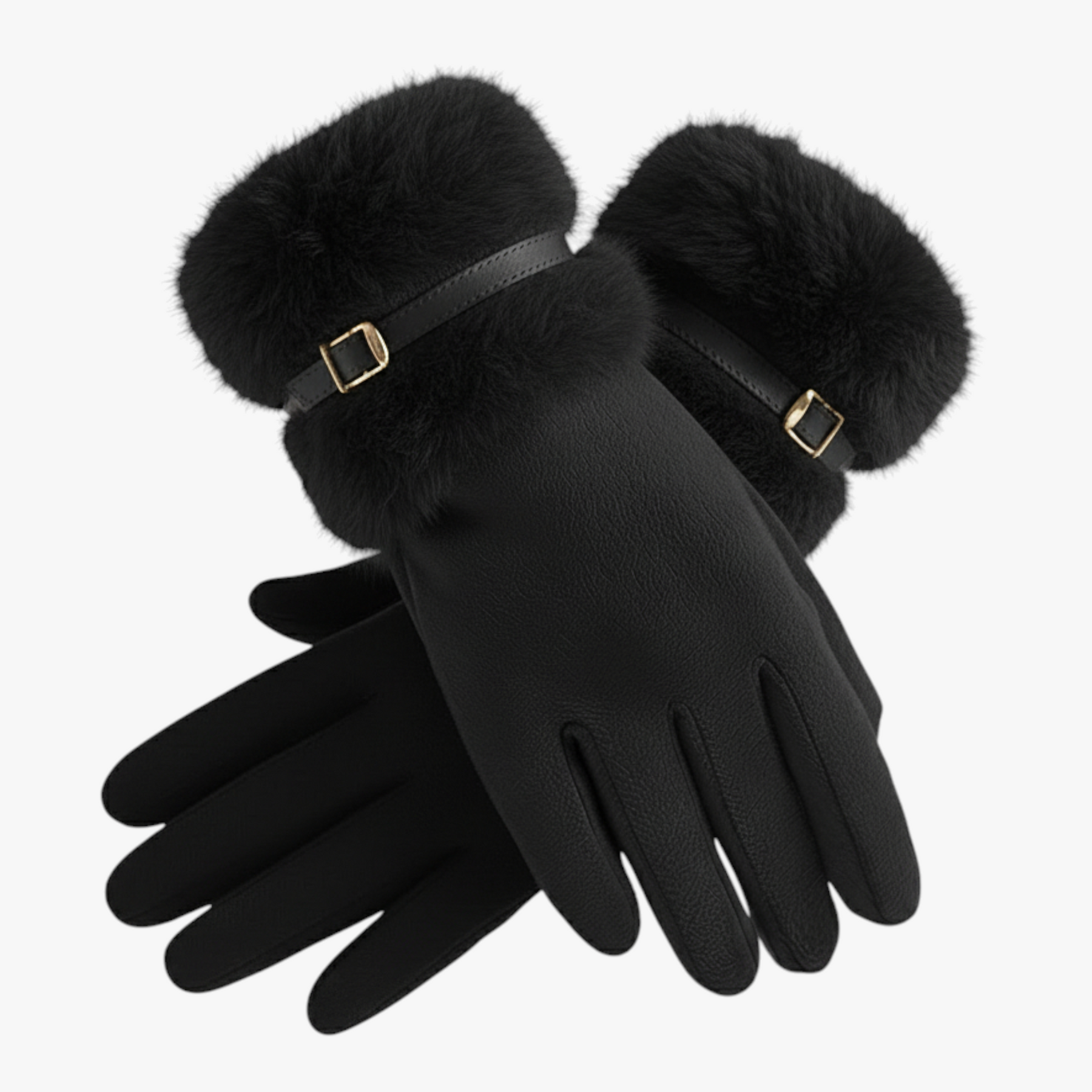 Winterhandschoenen : Vina | Warme Dames Handschoenen met Fleece Voering in Zwart One Size van Pantino