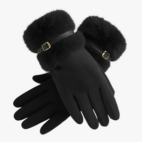 Winterhandschoenen : Vina | Warme Dames Handschoenen met Fleece Voering in Zwart One Size van Pantino