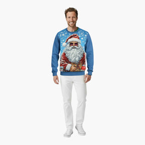 Sweaters: Truien : Heren Casual Kerstsweater met Muziekpatroon in van Pantino