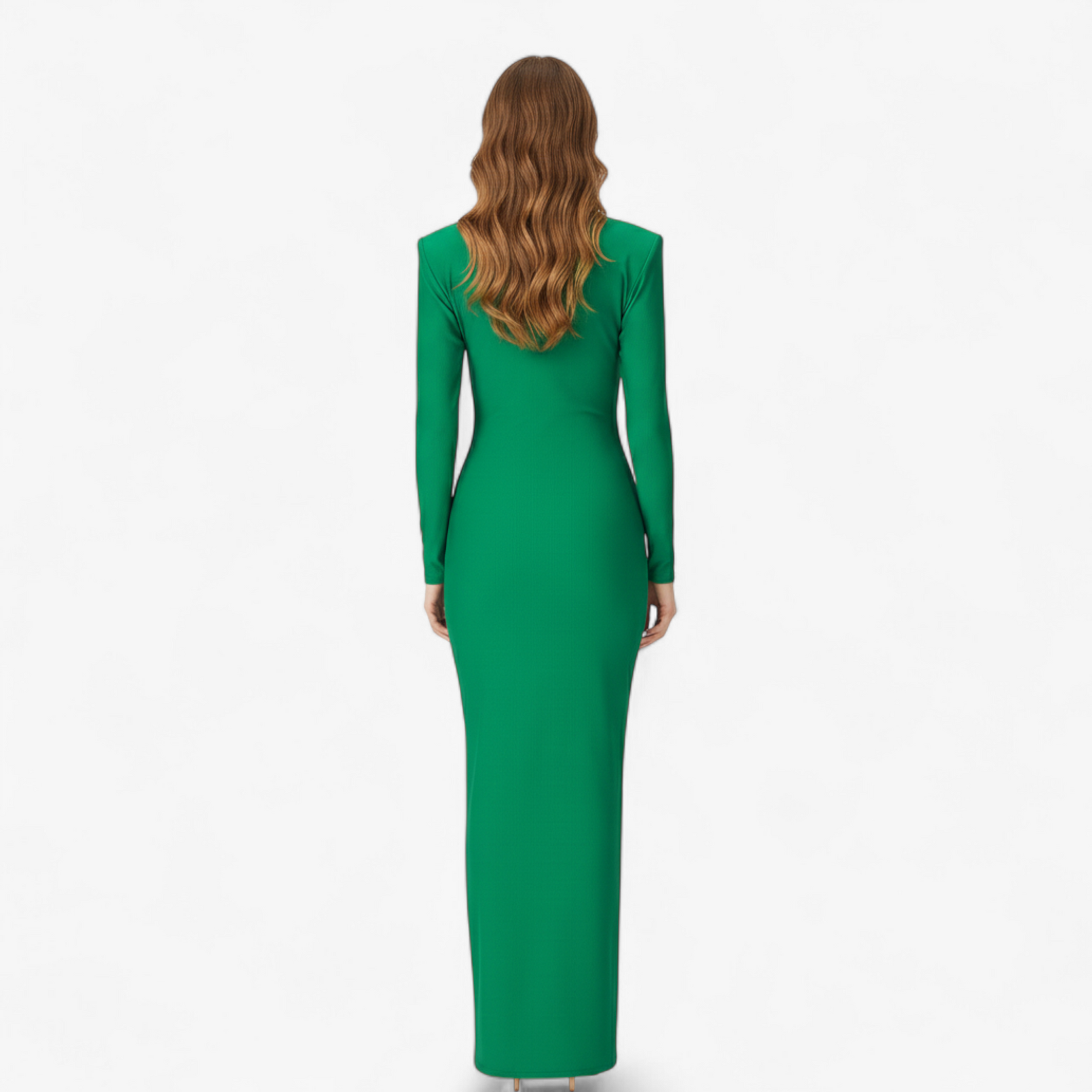 dress : Lilia | Dames Elegante Maxi Jurk Met Lange Mouwen in van Pantino