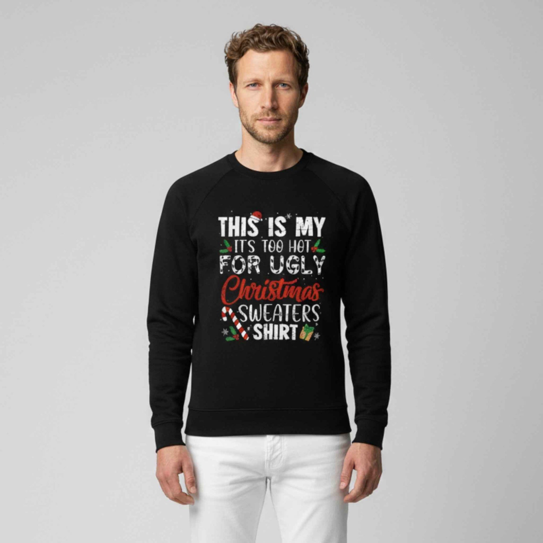 Sweaters : Foute Kersttrui Heren Met Humoristische Slogan in van Pantino