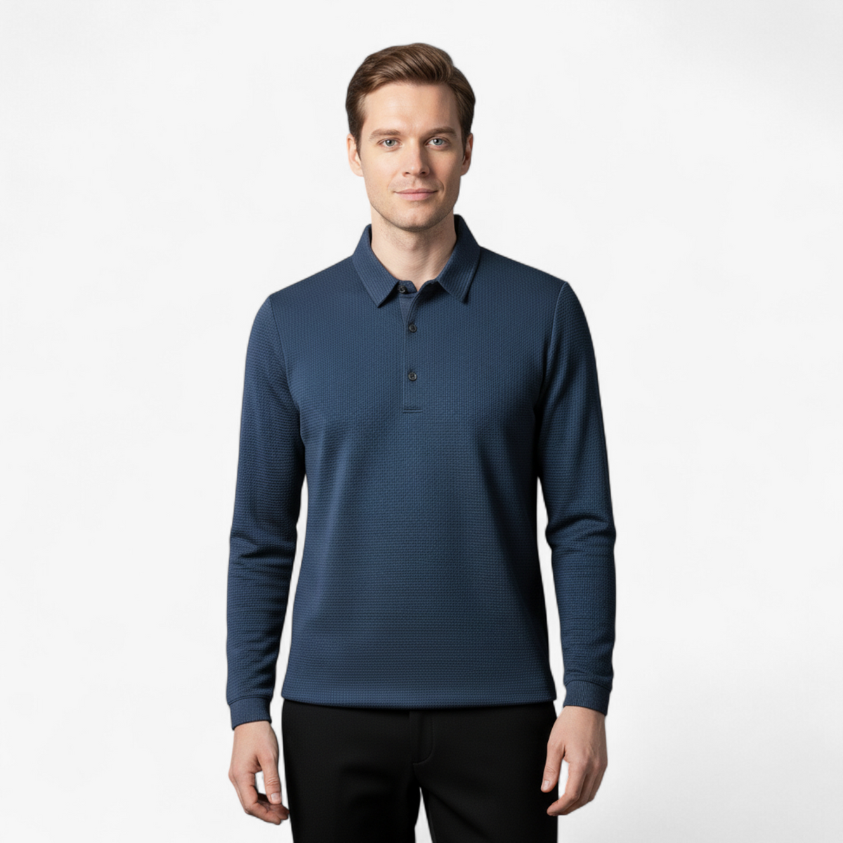 Polo Shirts: Poloshirts : Luis | Casual Poloshirt Met Lange Mouwen in van Pantino