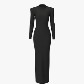 dress : Lilia | Dames Elegante Maxi Jurk Met Lange Mouwen in van Pantino
