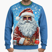 Sweaters: Truien : Heren Casual Kerstsweater met Muziekpatroon in Ontwerp 1 van Pantino