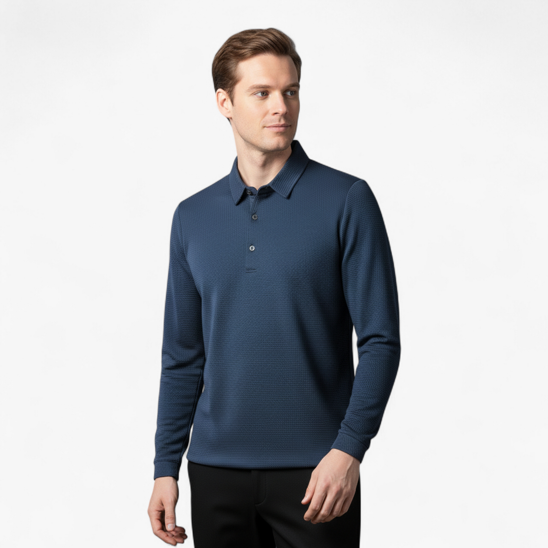 Polo Shirts: Poloshirts : Luis | Casual Poloshirt Met Lange Mouwen in van Pantino