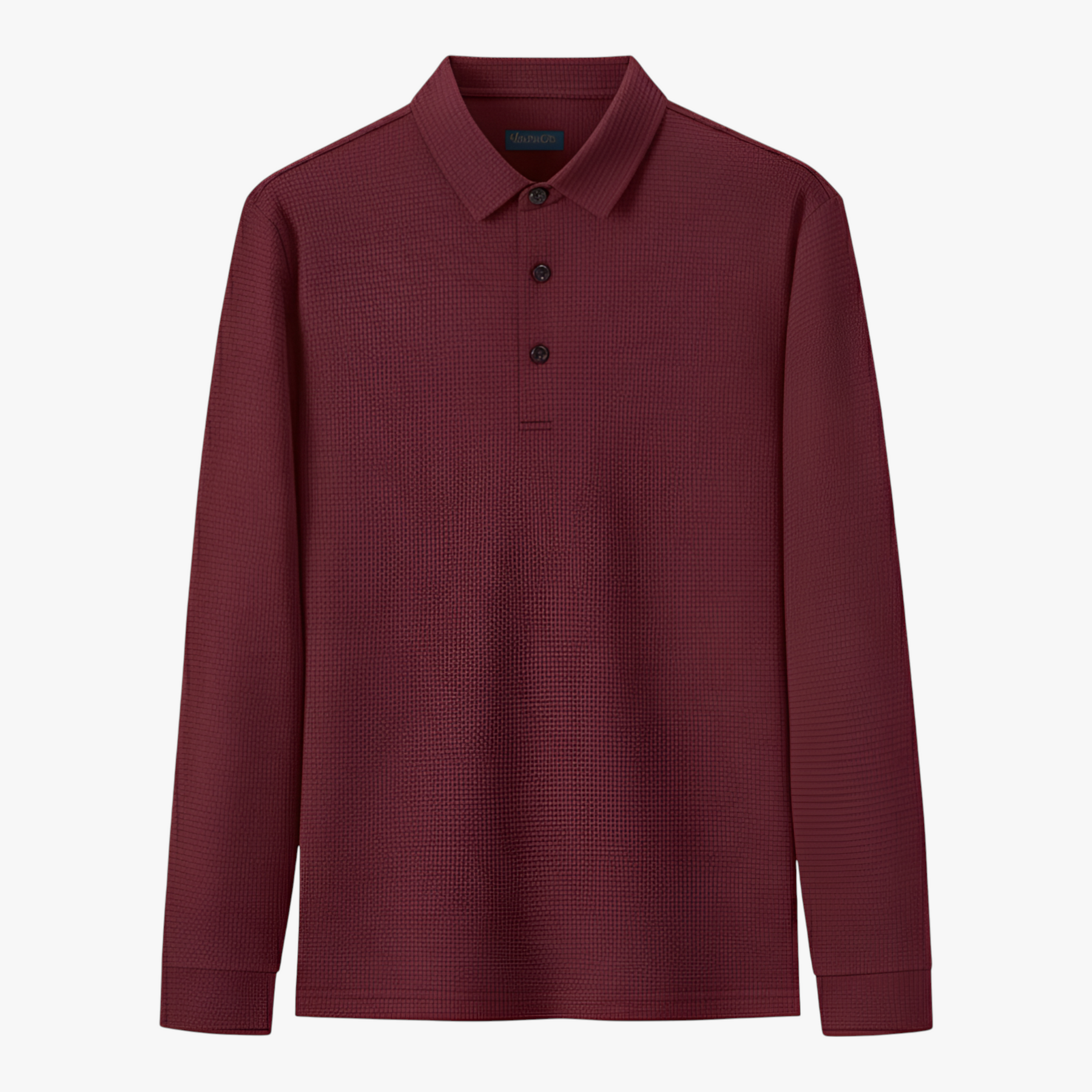 Polo Shirts: Poloshirts : Luis | Casual Poloshirt Met Lange Mouwen in Rood van Pantino