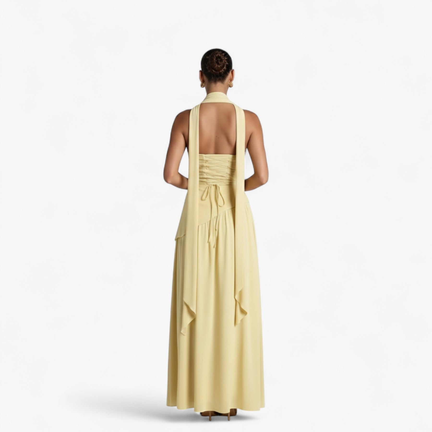 Damesjurken : Bella | Elegante Avond Maxi Jurk met Zijsplit in van Pantino