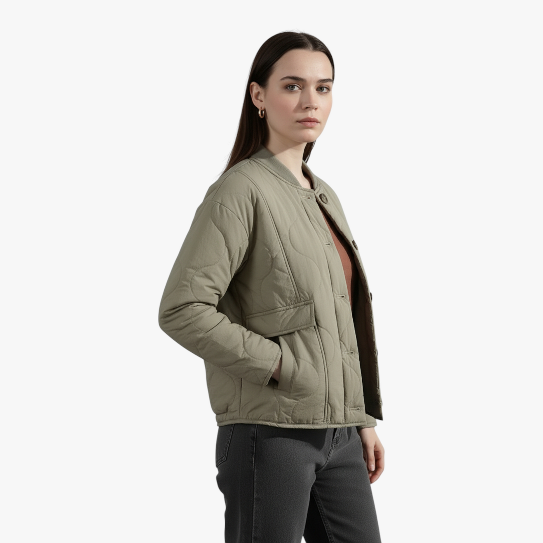 Damesbuitenjassen : Carina | Dames Gewatteerd Winterjack met Dierenprint in van Pantino