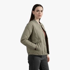 Damesbuitenjassen : Carina | Dames Gewatteerd Winterjack met Dierenprint in van Pantino