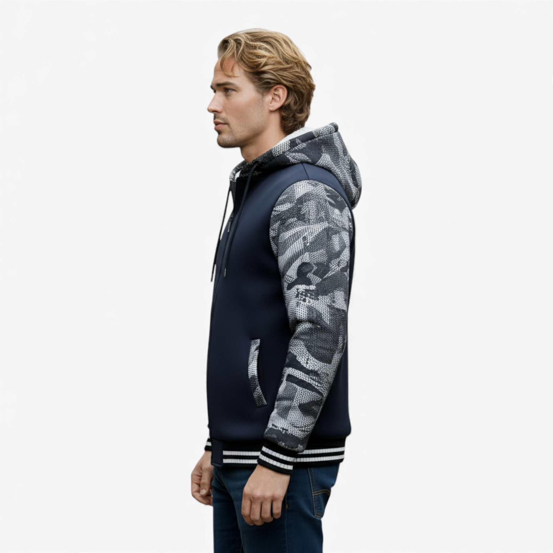 Heren Fleece Jassen : Nico | Heren Fleecejack met Capuchon voor Koud Weer in van Pantino