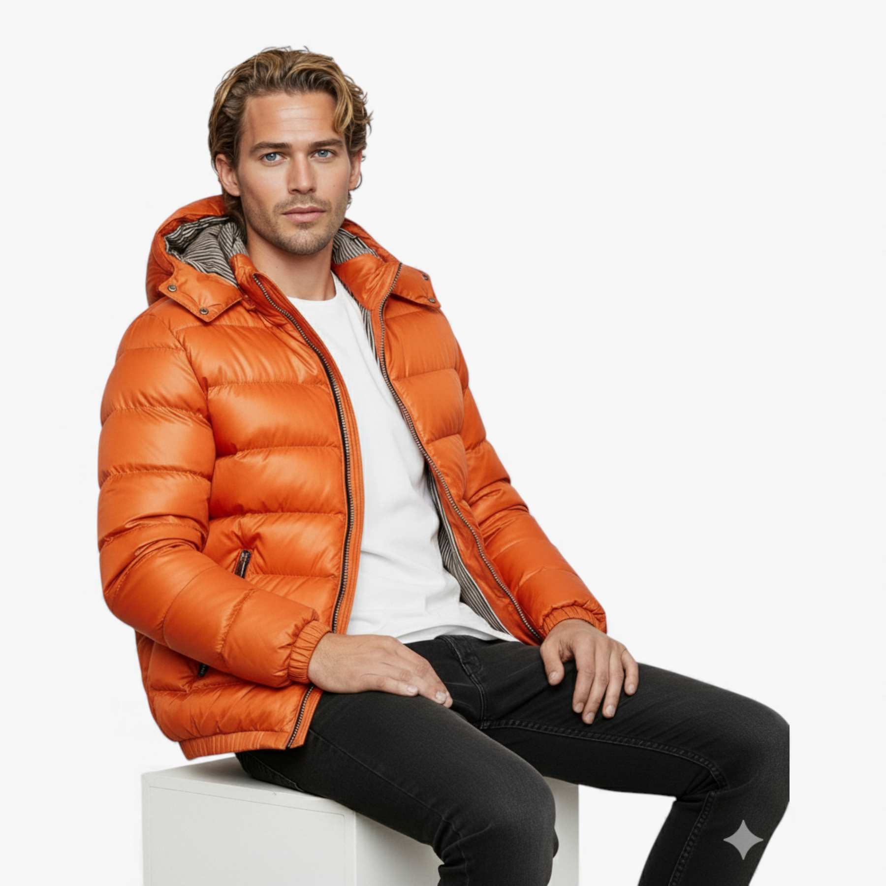 Herenjassen & -jacks : Luke | Heren Jas Winter met Capuchon in van Pantino