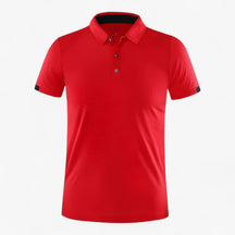 Clothes : Gino | Ademend sportpoloshirt met korte mouwen voor heren in Rood van Pantino