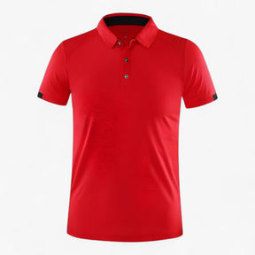 Clothes : Gino | Ademend sportpoloshirt met korte mouwen voor heren in Rood van Pantino