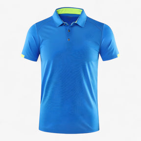 Clothes : Gino | Ademend sportpoloshirt met korte mouwen voor heren in Gatblauw XXL van Pantino