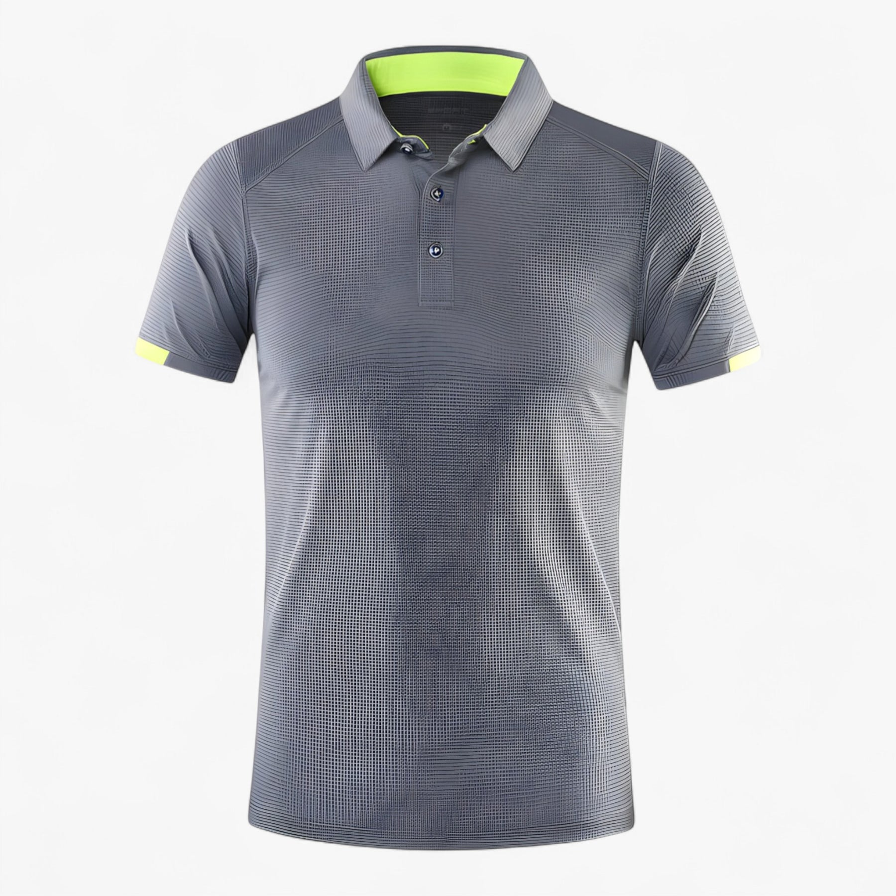 Clothes : Gino | Ademend sportpoloshirt met korte mouwen voor heren in Donkergrijs van Pantino