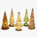 Árbol de Navidad iluminado de cristal - Verde