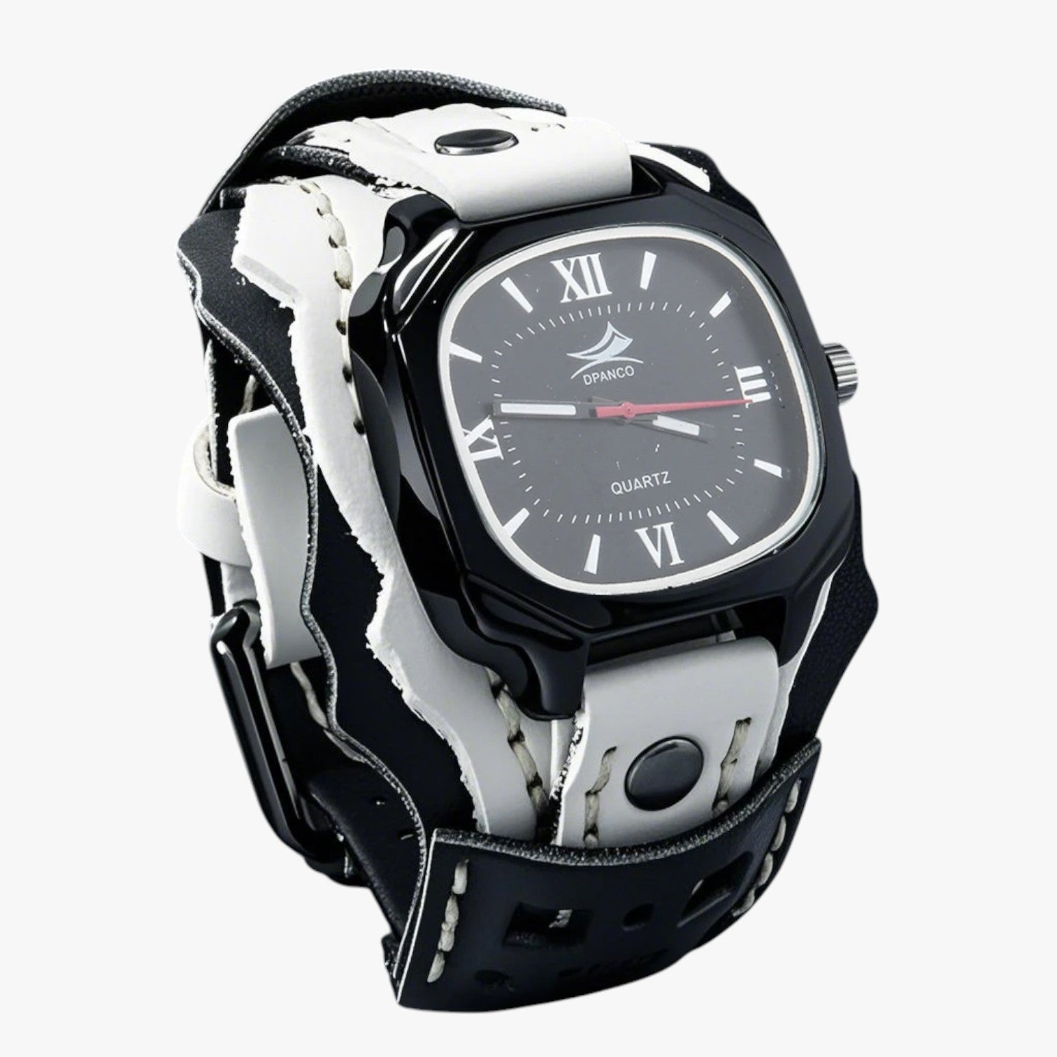 Watches : Alden | Groot Vierkant Herenhorloge met Lederen Band in van Pantino