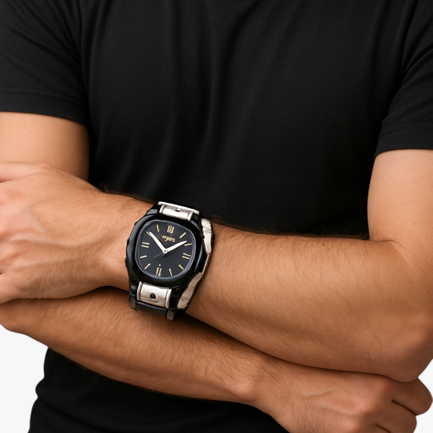Watches : Alden | Groot Vierkant Herenhorloge met Lederen Band in van Pantino