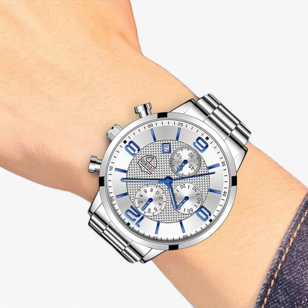 watches : Emilio | Luxe & Precisie – Stalen Herenhorloge met Luminieuze Functies in van Pantinoshop
