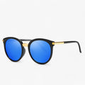 Okulary przeciwsłoneczne damskie czarne - vintage skórzane okulary UV400 - styl i ochrona